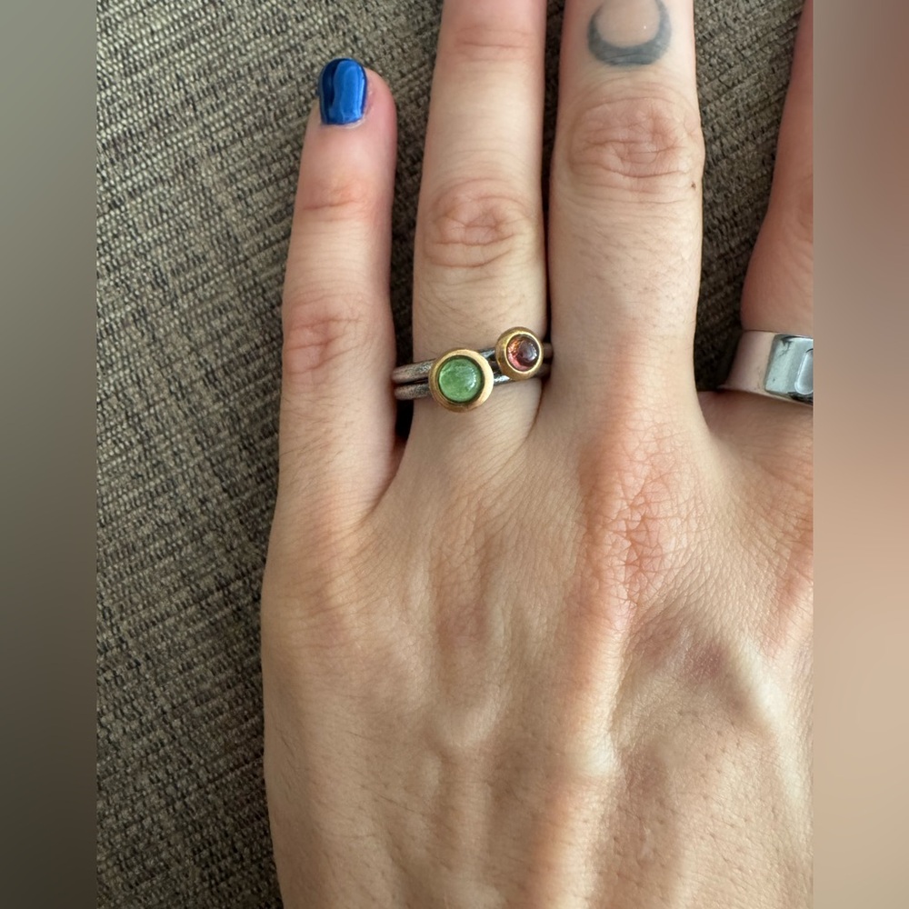 Weathered Silver Stackable Rings - image 1